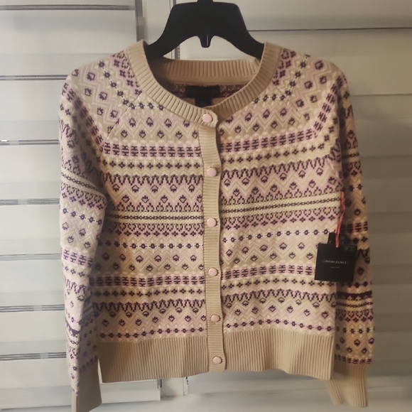 Cynthia Rowley Womens Fair Isle Cardigan Sweater Size S - Picture 4 of 5